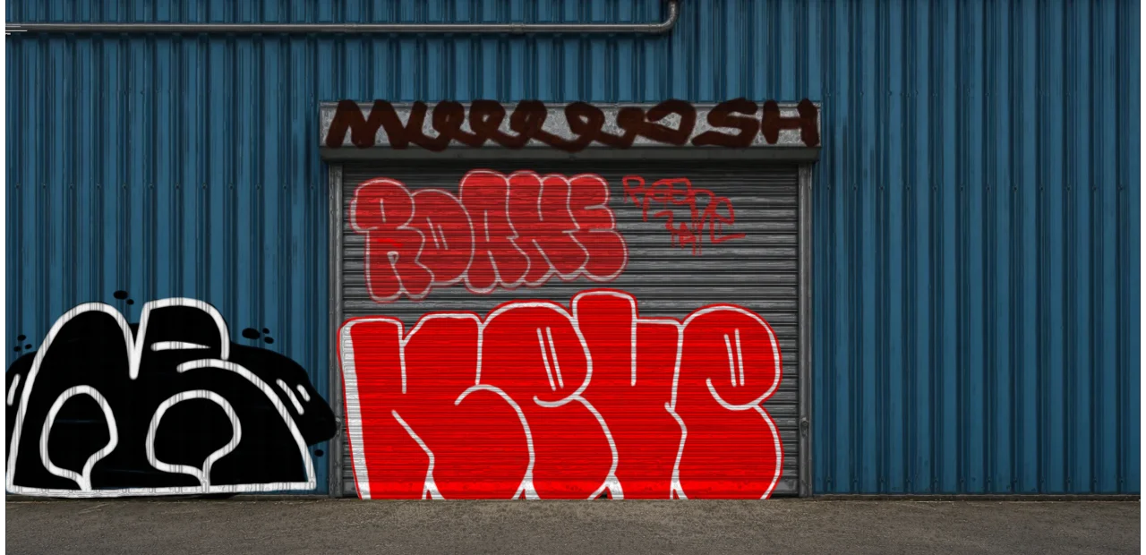 Digital graffiti by nurfs on Blue Garage