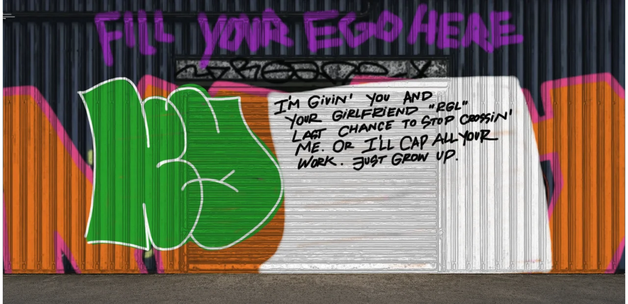 Digital graffiti by kayne on Blue Garage