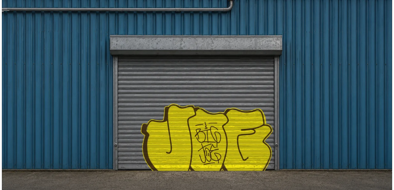 Digital graffiti by BIG JOE on Blue Garage