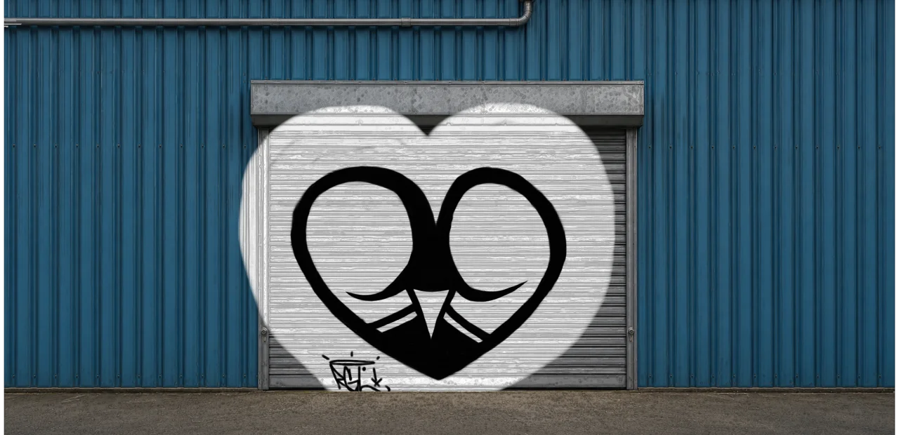 Digital graffiti by RGL on Blue Garage