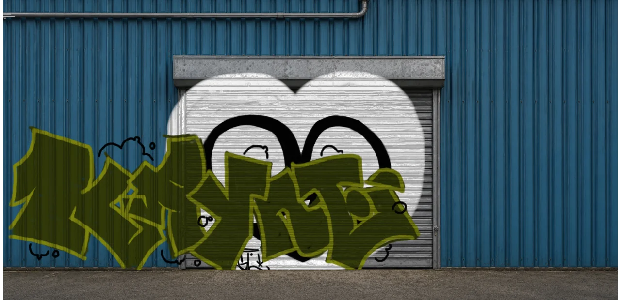 Digital graffiti by kyn on Blue Garage