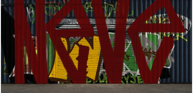 Digital graffiti by NEVE on Blue Garage