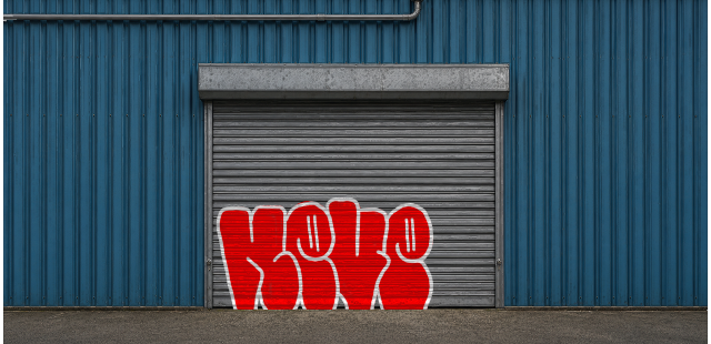 Digital graffiti by NEVE on Blue Garage