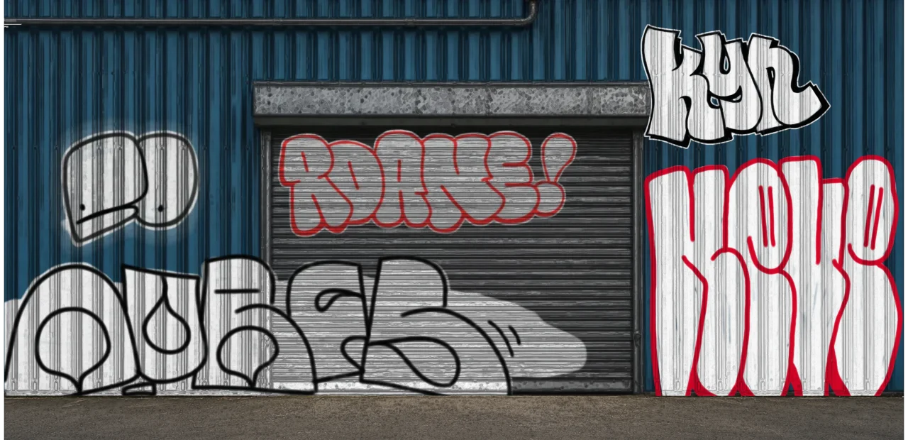 Digital graffiti by kayne on Blue Garage