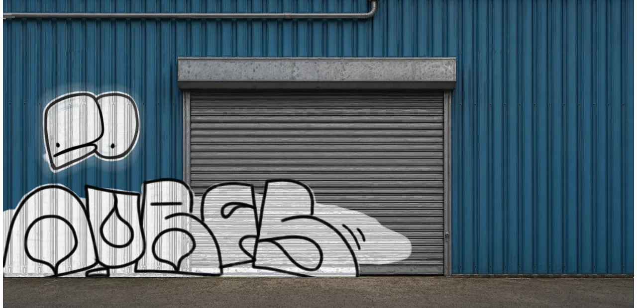 Digital graffiti by nurfs on Blue Garage