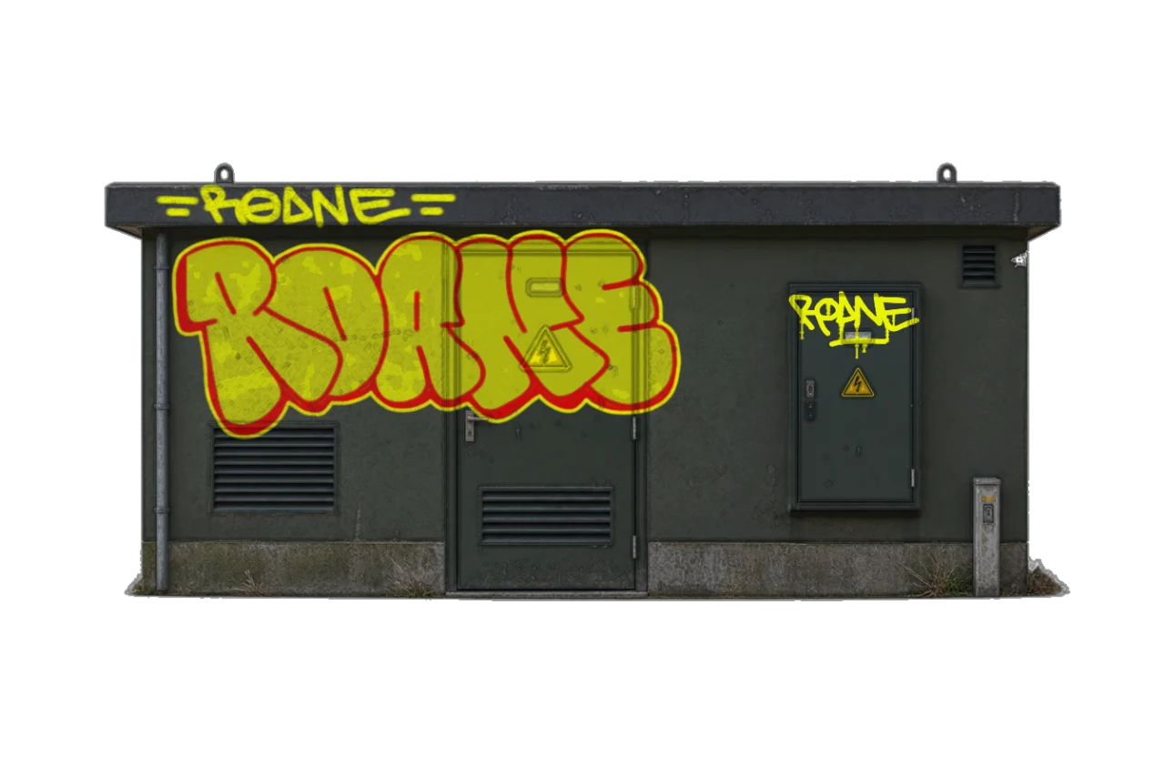 Digital graffiti by Roane on Electrical Object