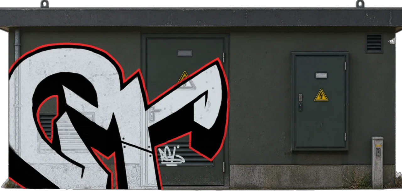 Digital graffiti by RGL on Electrical Object
