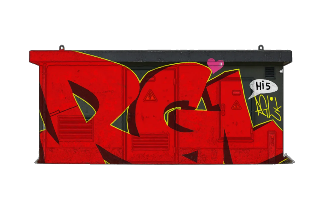 Digital graffiti by RGL on Electrical Object