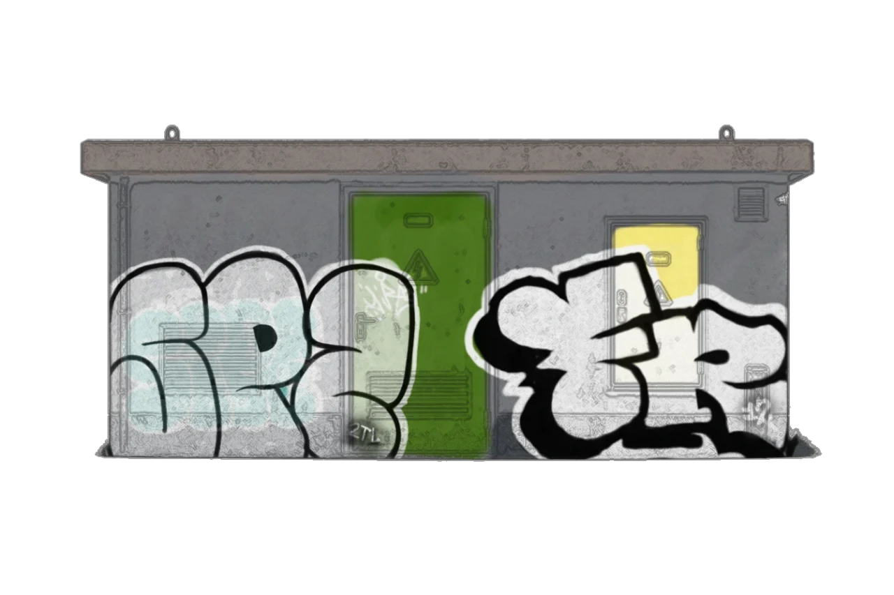 Digital graffiti by SIPE2 on Electrical Object