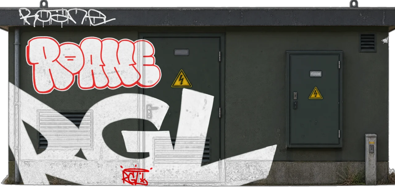 Digital graffiti by RGL on Electrical Object
