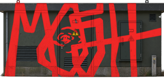 Digital graffiti by MOSH on Electrical Object