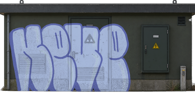 Digital graffiti by NEVE on Electrical Object