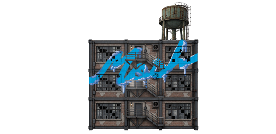 Digital graffiti by MOSH on Halloween Tower
