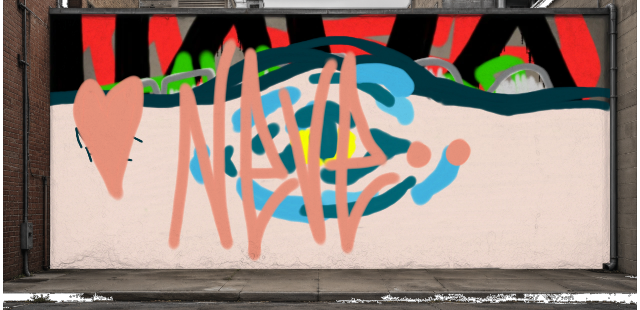 Digital graffiti by NEVE on Wall 3