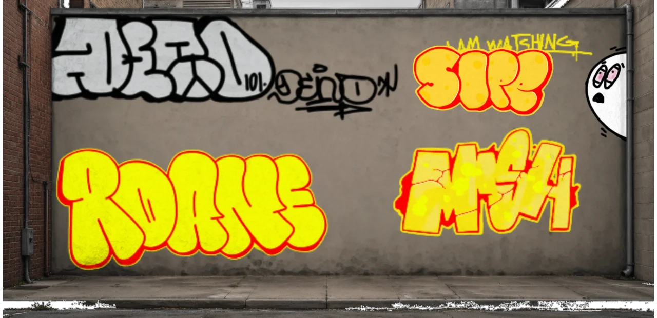 Digital graffiti by SIPE2 on Wall 3