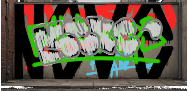 Digital graffiti by NEVE on Wall 3