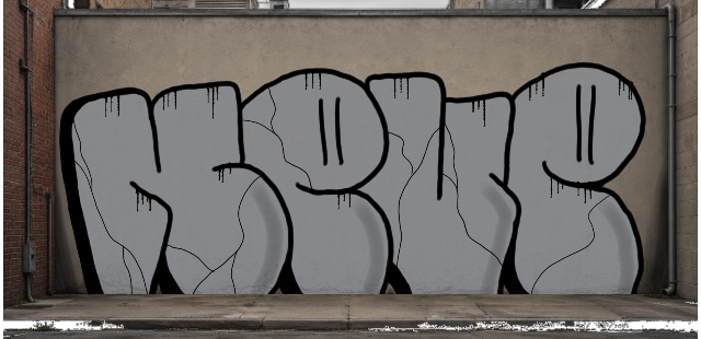 Digital graffiti by NEVE on Wall 3