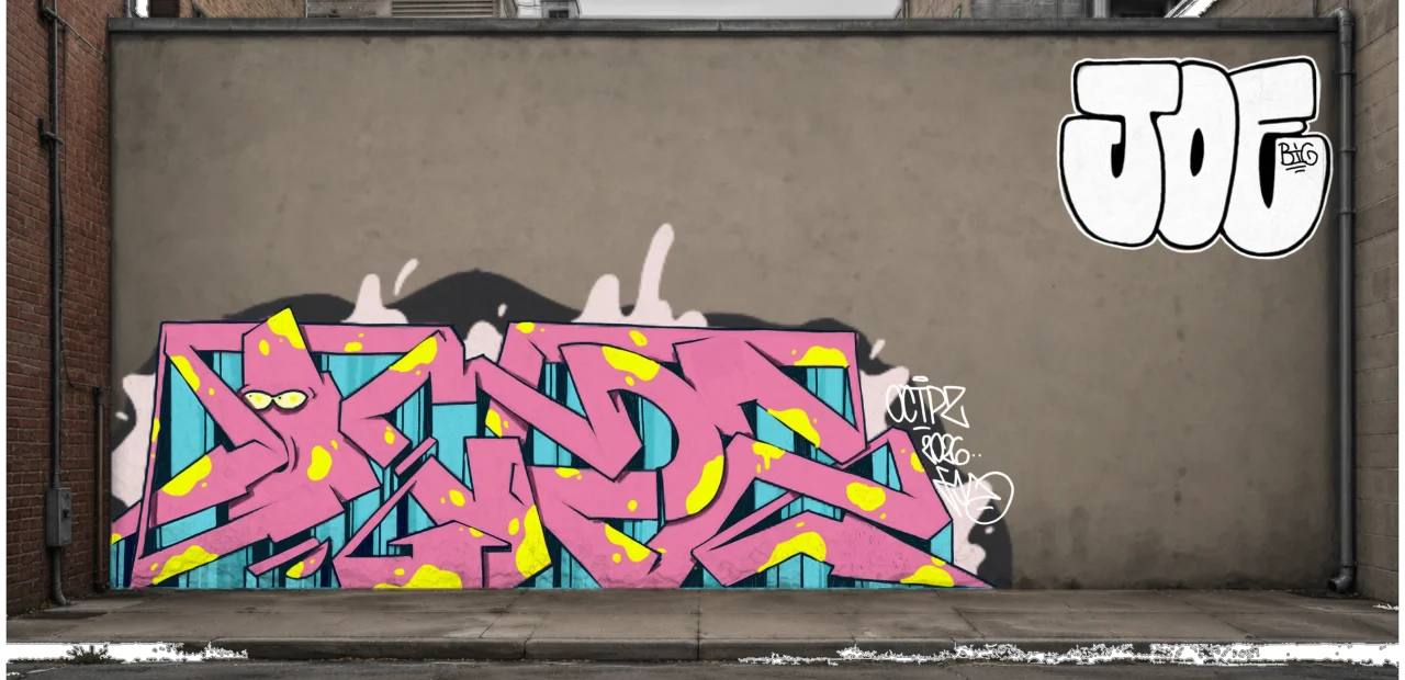 Digital graffiti by BIG JOE on Wall 3