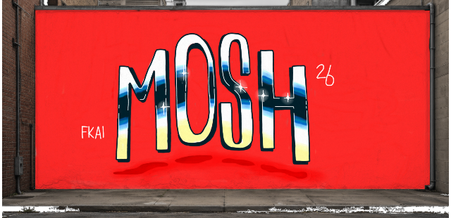 Digital graffiti by MOSH on Wall 3