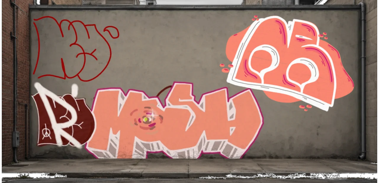 Digital graffiti by nurfs on Wall 3