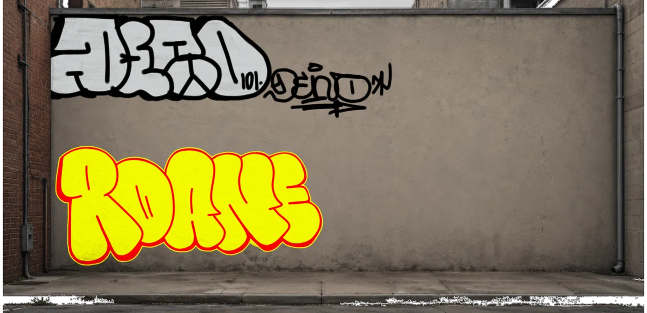 Digital graffiti by Roane on Wall 3
