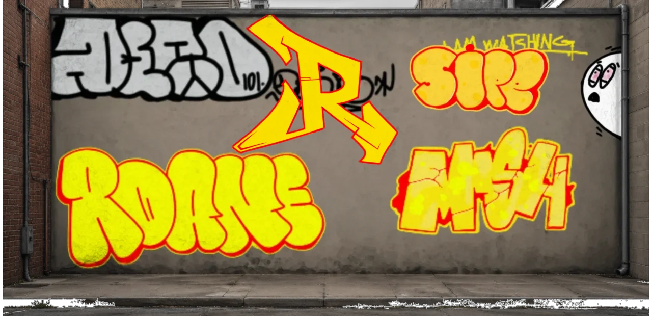 Digital graffiti by RGL on Wall 3