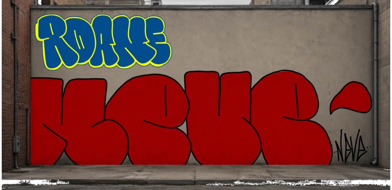 Digital graffiti by Roane on Wall 3