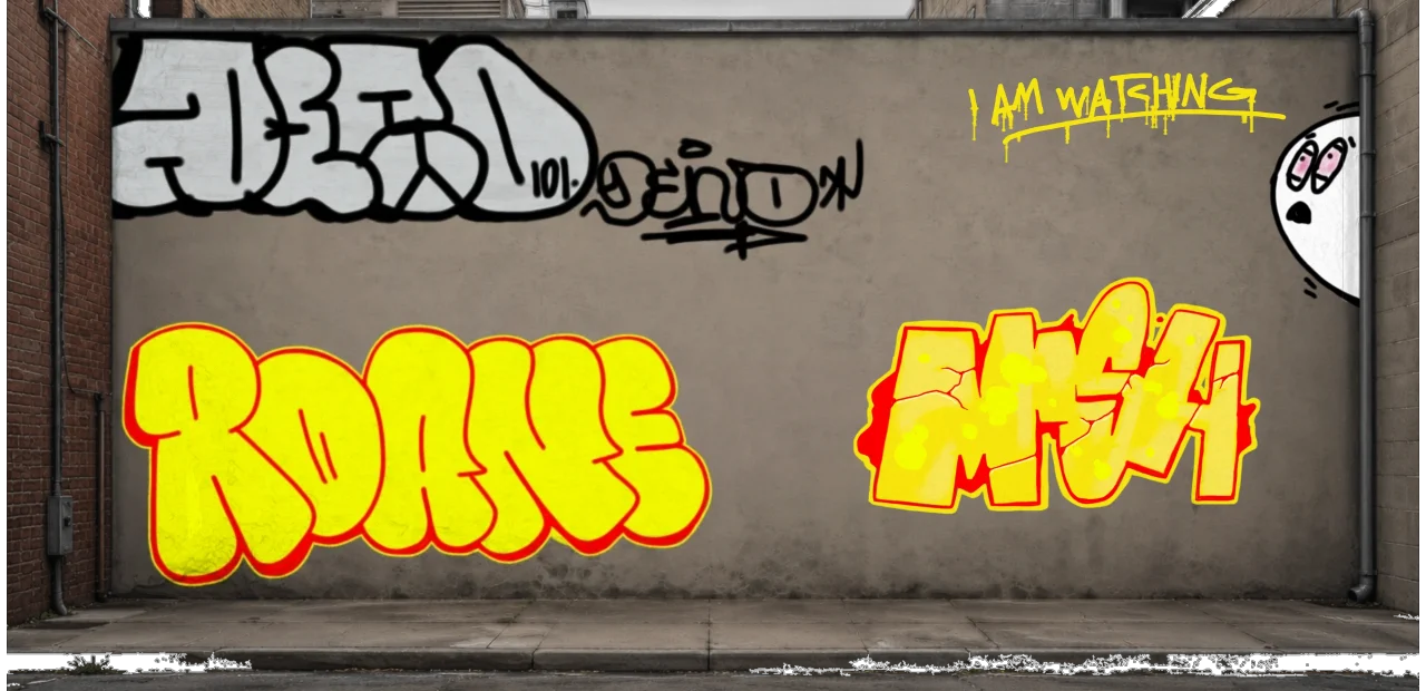 Digital graffiti by Wils1 on Wall 3