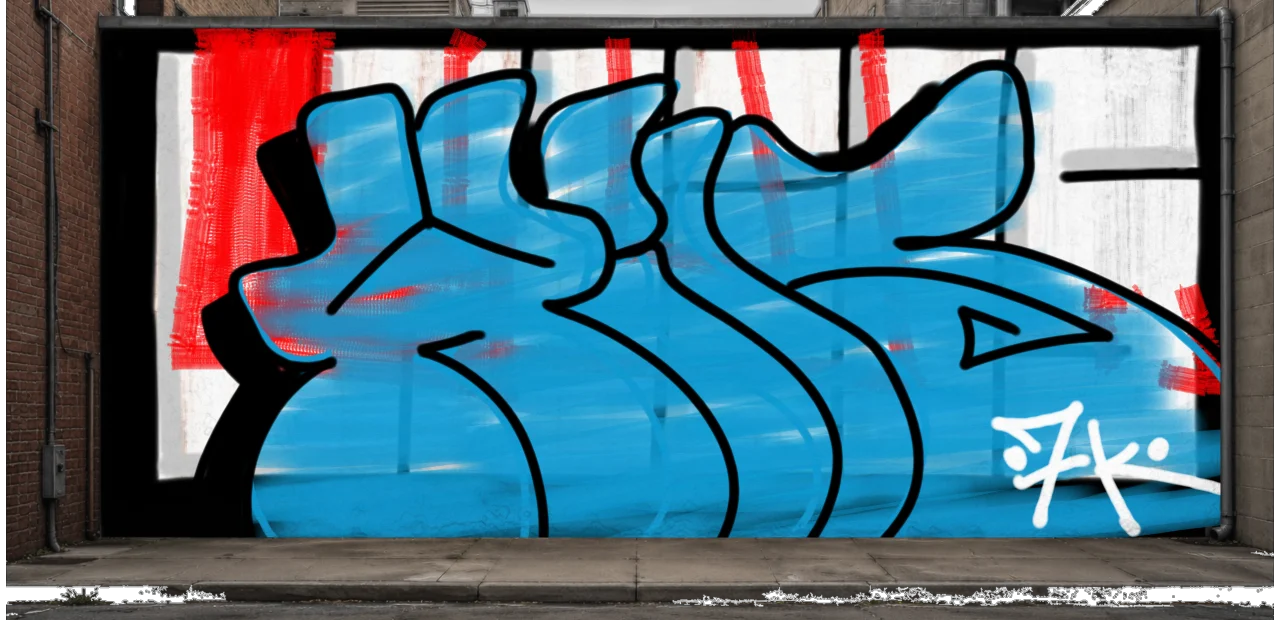 Digital graffiti by Wils1 on Wall 3