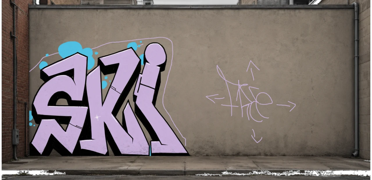 Digital graffiti by RGL on Wall 3