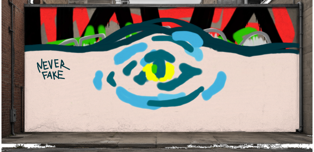 Digital graffiti by MOSH on Wall 3