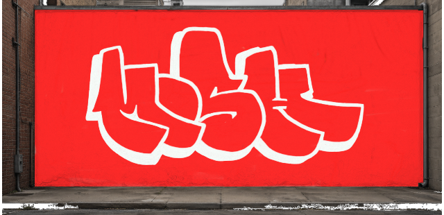 Digital graffiti by MOSH on Wall 3