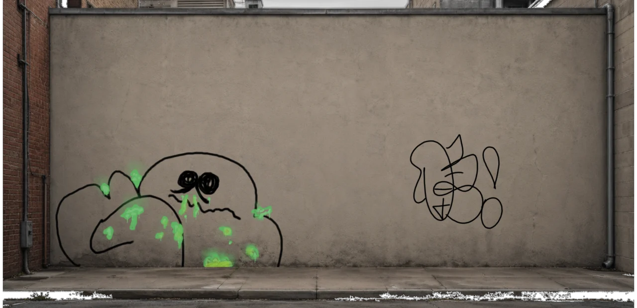Digital graffiti by DOME on Wall 3