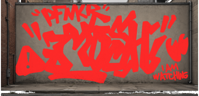 Digital graffiti by MOSH on Wall 3