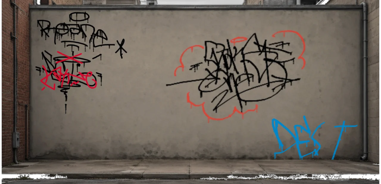 Digital graffiti by DestRoy on Wall 3