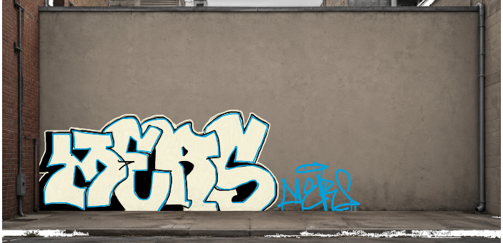 Digital graffiti by MERS1/MANR on Wall 3