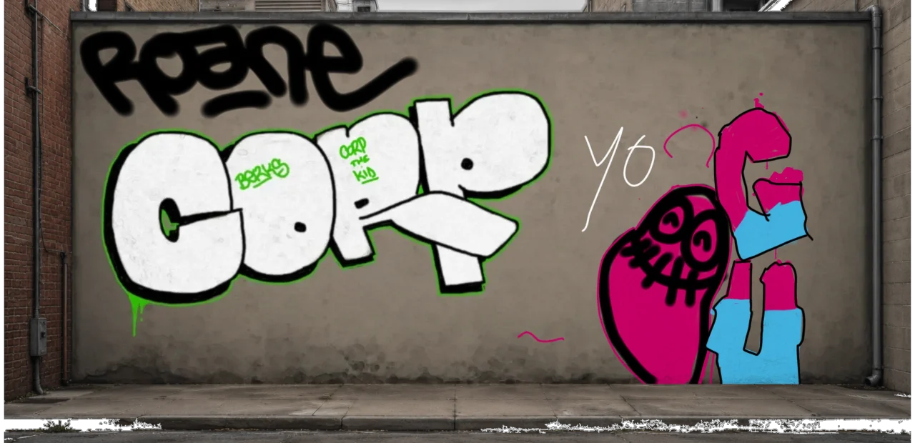Digital graffiti by Roane on Wall 3