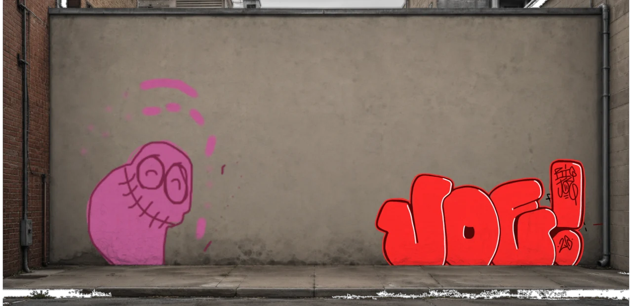 Digital graffiti by BIG JOE on Wall 3