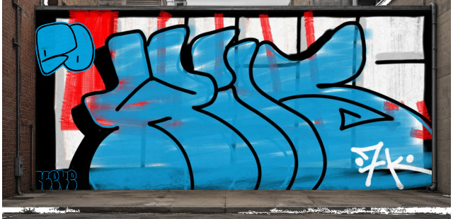 Digital graffiti by NEVE on Wall 3