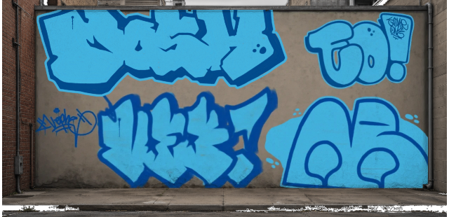 Digital graffiti by MOSH on Wall 3