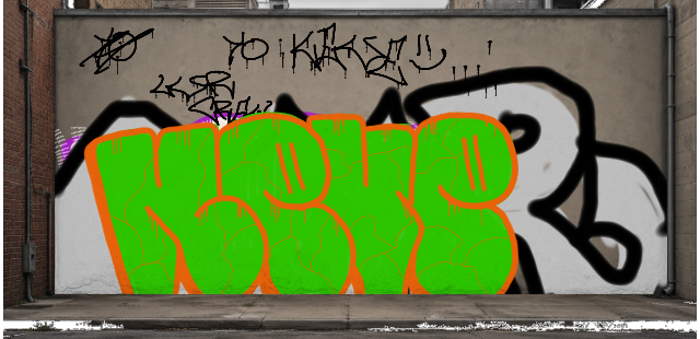 Digital graffiti by NEVE on Wall 3