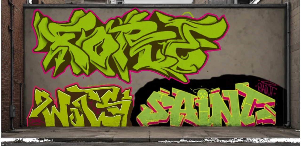 Digital graffiti by Wils1 on Wall 3