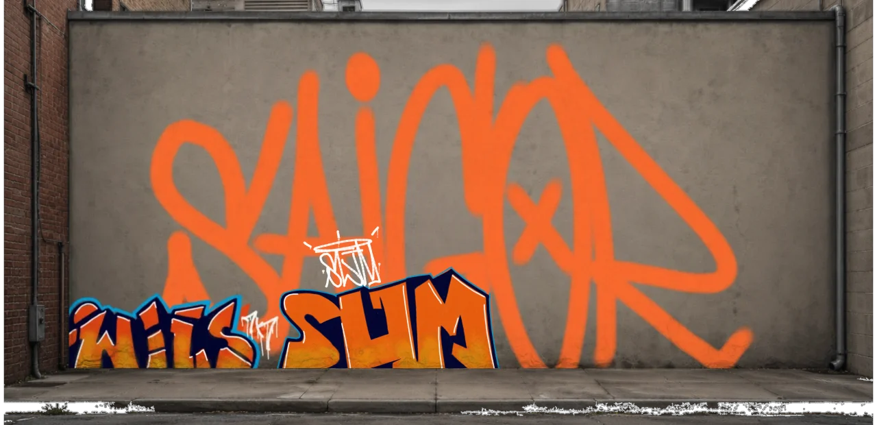 Digital graffiti by RGL on Wall 3