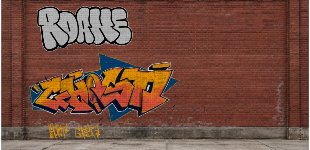 Digital graffiti by Roane on Wall 4