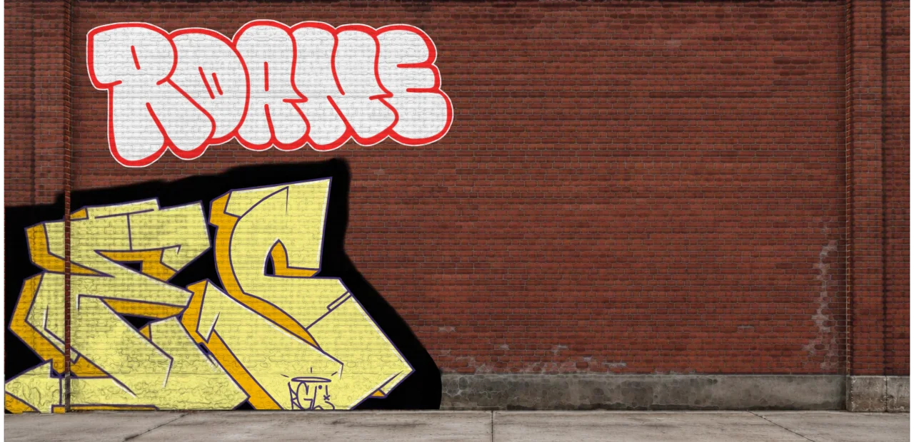 Digital graffiti by Roane on Wall 4