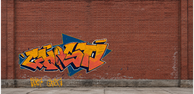 Digital graffiti by GHOST on Wall 4