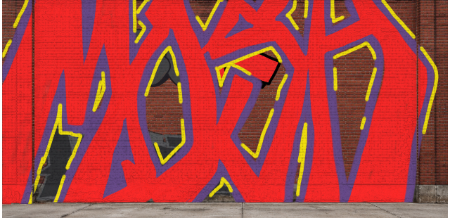 Digital graffiti by MOSH on Wall 4