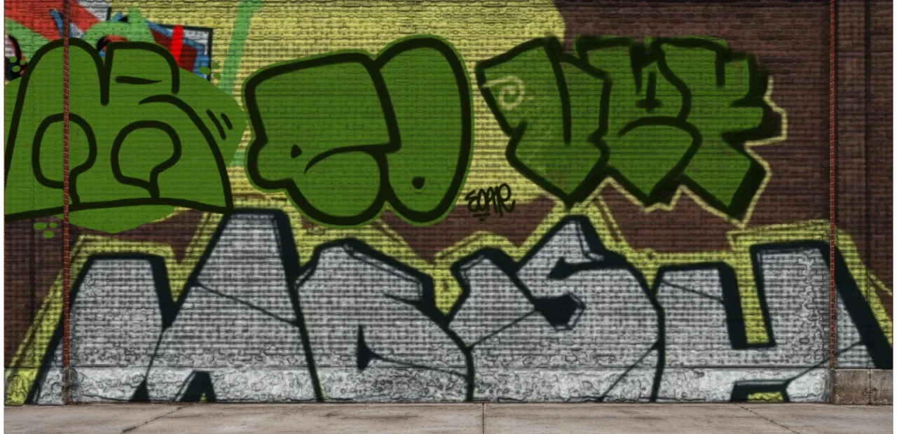 Digital graffiti by Verfer on Wall 4