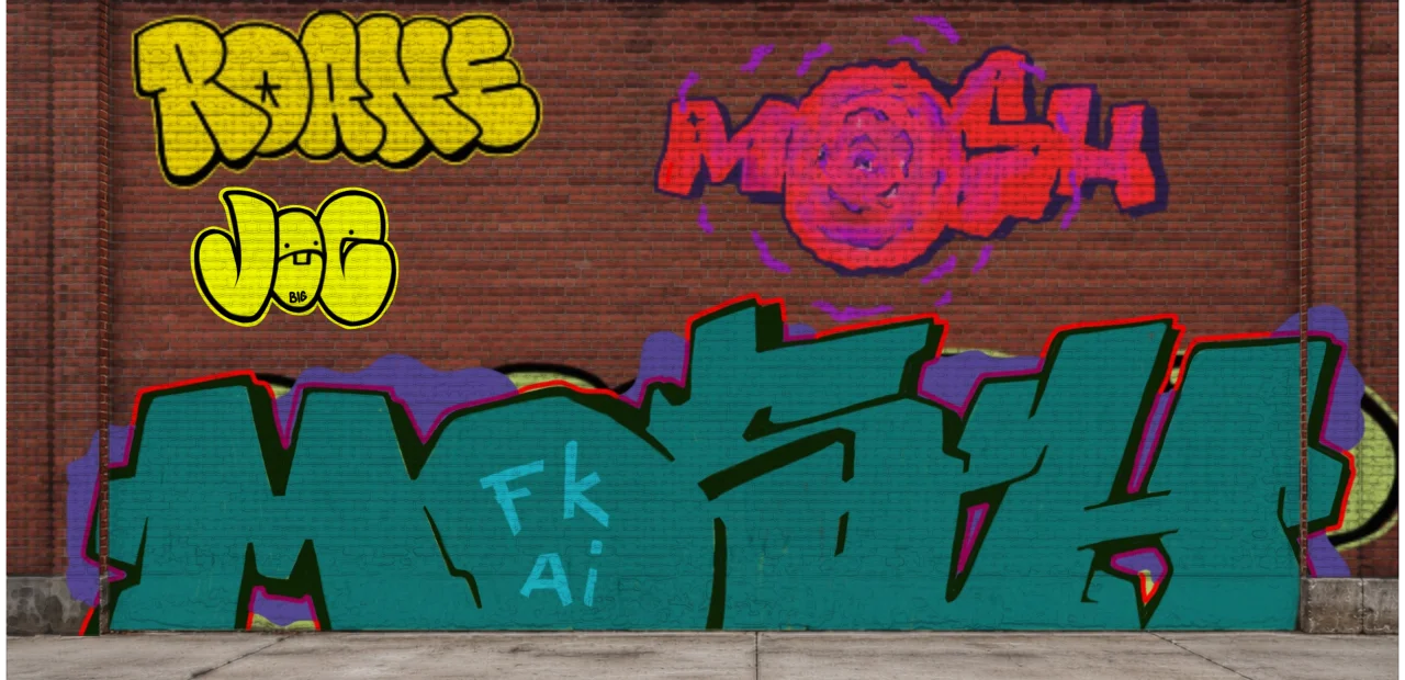 Digital graffiti by BIG JOE on Wall 4