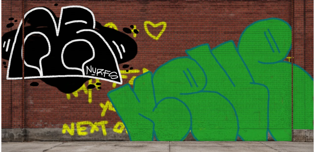 Digital graffiti by NEVE on Wall 4